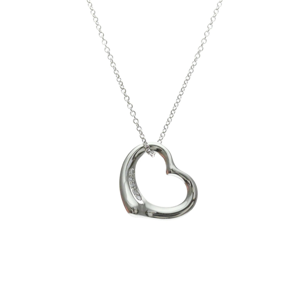 Tiffany Open Heart Necklace With Diamonds Platinum Diamond Men,Women Fashion ...
